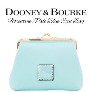 Dooney and Bourke DB Florentine Pale Blue Frame Coin Bag